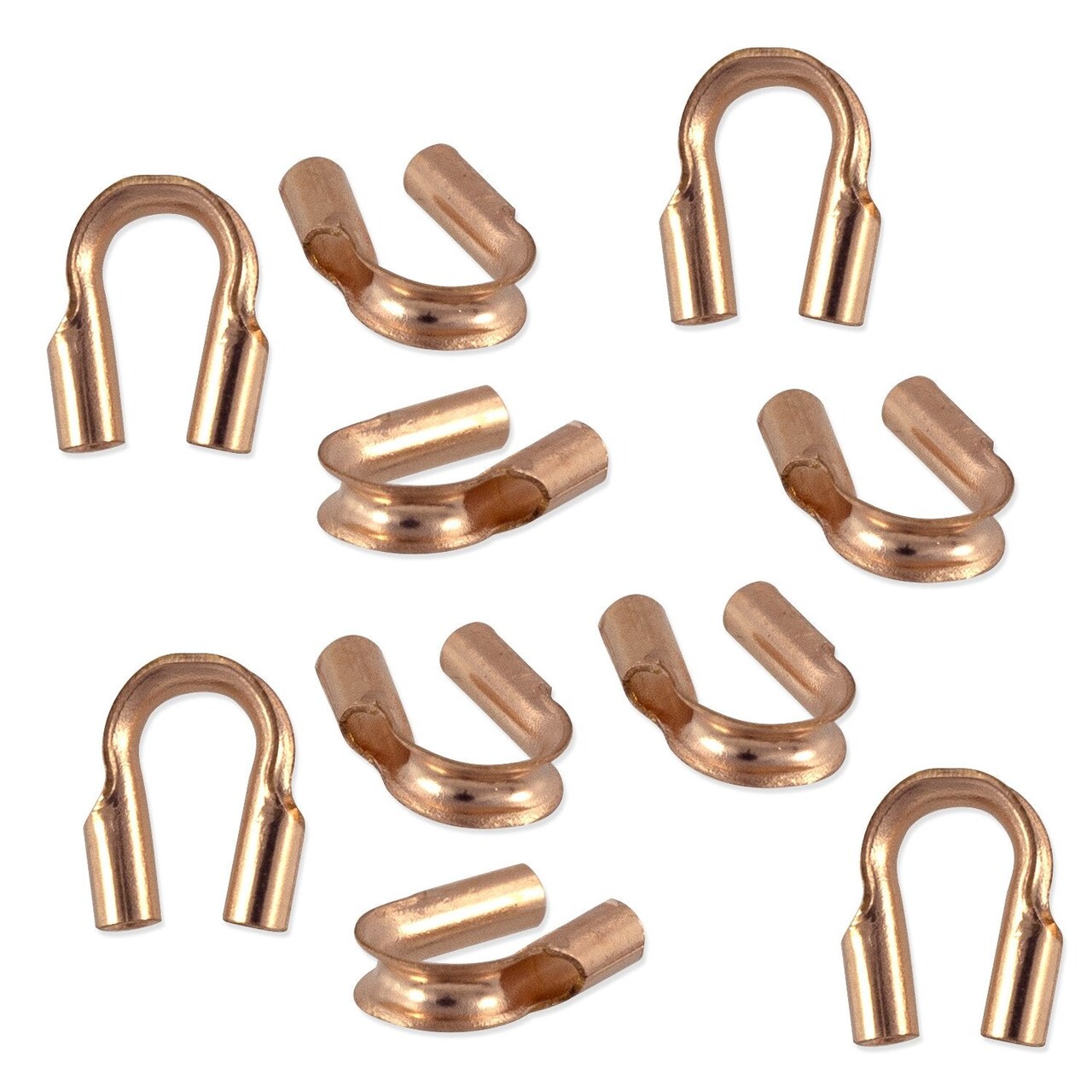 JewelrySupply Wire Protector 4.5x3.5mm Rose Gold Filled (Package of 10)